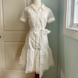 Marchesa NWOT White Lace Eyelet Dress